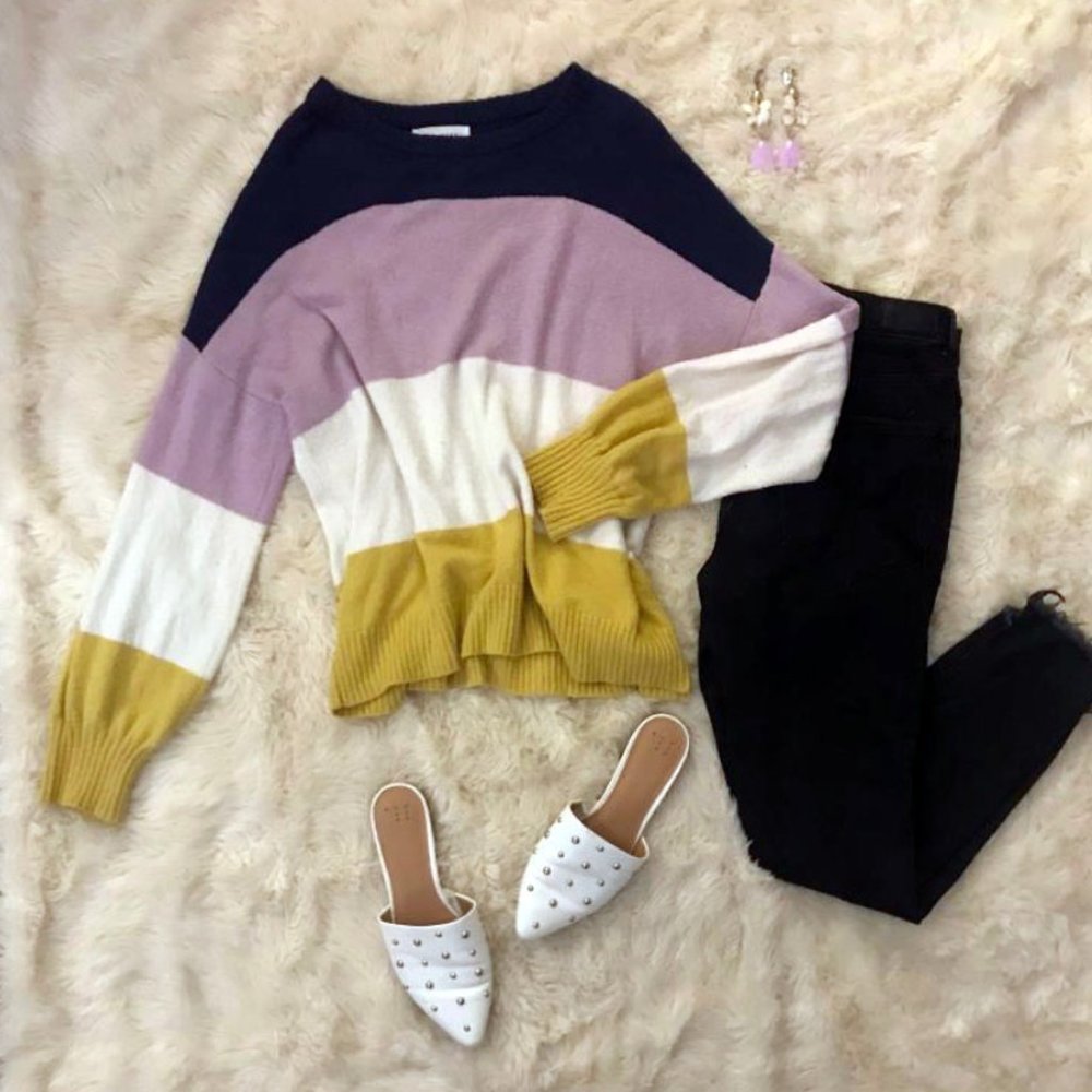 Popsugar Oversized Stripe Sweater